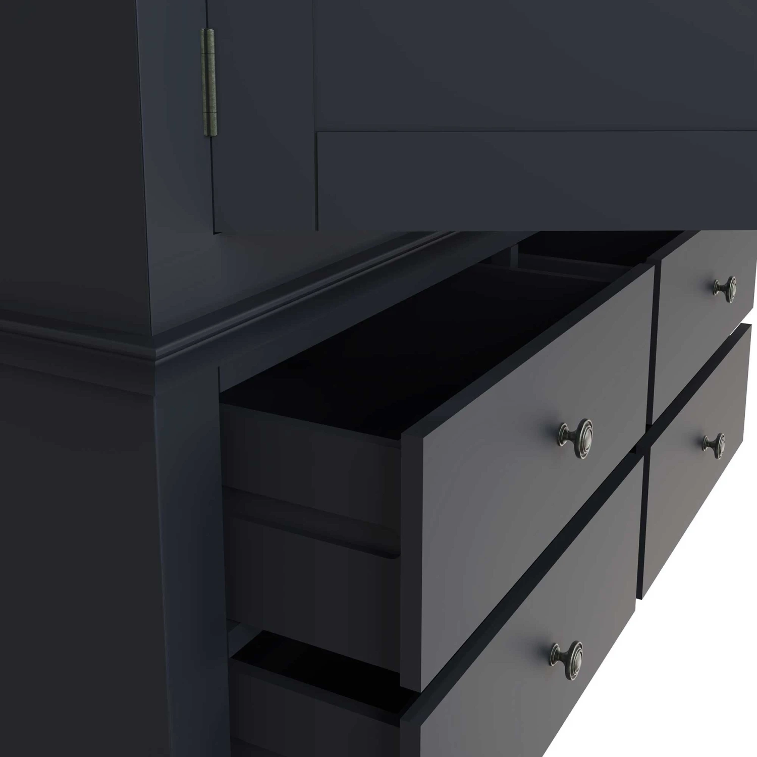Swindon Midnight Grey 2 Door 4 Drawer Wardrobe 9 Swindon Midnight Grey 2 Door 4 Drawer Wardrobe - Image 7
