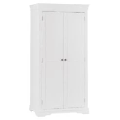 Swindon White 2 Door Full Hanging Wardrobe