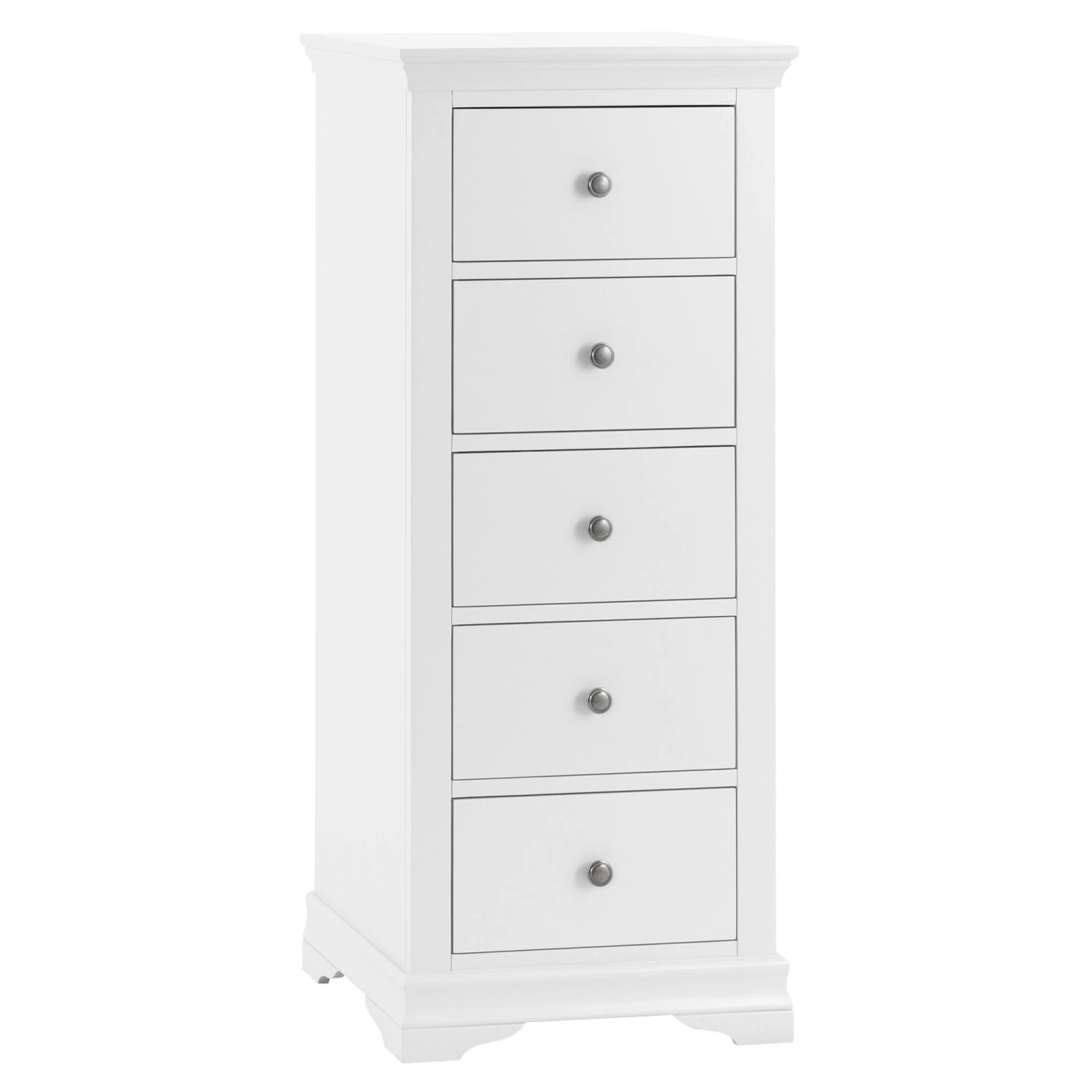 Swindon White 5 Drawer Tallboy Chest 3 Swindon White 5 Drawer Tallboy Chest