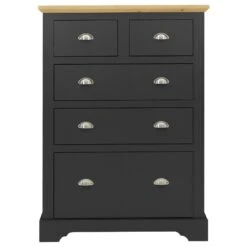 Toledo Grey 3 And 2 Drawer Chest