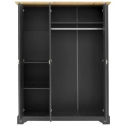 Toledo Grey 3 Door Wardrobe -Cheap Bed Store toledo grey 3 door wardrobe p76410 122652 zoom