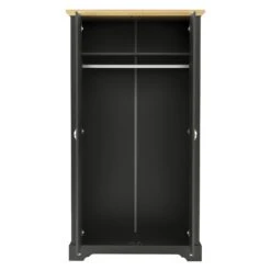 Toledo Grey & Oak 2 Door Wardrobe -Cheap Bed Store toledo grey oak 2 door wardrobe p76531 123507 zoom
