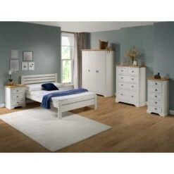 Toledo White 5 Drawer Narrow Chest -Cheap Bed Store toledo white 5 drawer narrow chest p76329 122301 zoom