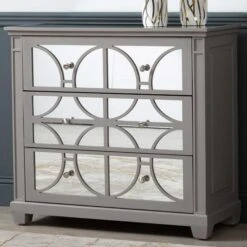 Torino 3 Drawer Chest Grey Mirror Top -Cheap Bed Store torino 3 drawer chest grey mirror top p80769 159464 zoom
