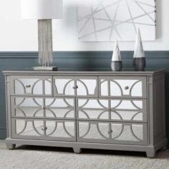 Torino 7 Drawer Chest Grey Mirror Top -Cheap Bed Store torino 7 drawer chest grey mirror top p80797 159659 zoom