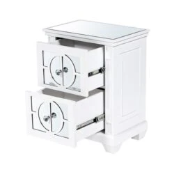 Torino White Wood 2 Drawer Bedside Cabinet -Cheap Bed Store torino white wood 2 drawer bedside cabinet p77334 127974 zoom