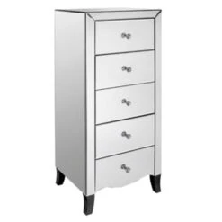Valentina 5 Drawer Mirrored Chest