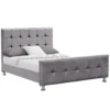 Valentina Light Grey Velvet Bed