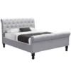 Violetta Light Grey Linen Bed