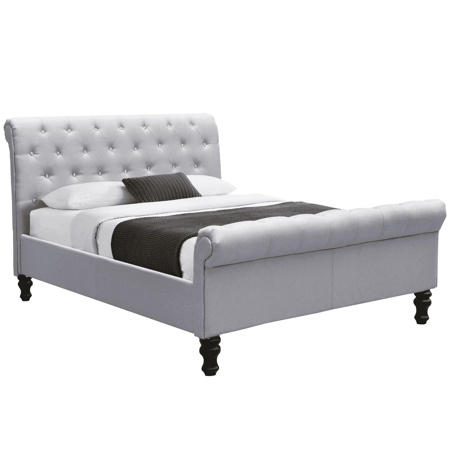 Violetta Light Grey Linen Bed 3 Violetta Light Grey Linen Bed