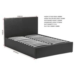 Waverley Black Ottoman Storage Bed -Cheap Bed Store waverley black ottoman storage bed p69469 136103 zoom