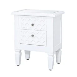 White Benton Wooden Bedside -Cheap Bed Store white benton wooden bedside p49320 178625 zoom