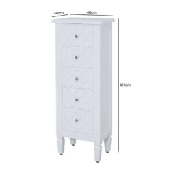 White Benton Wooden Tall Boy -Cheap Bed Store white benton wooden tall boy p49321 178618 zoom