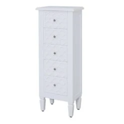 White Benton Wooden Tall Boy -Cheap Bed Store white benton wooden tall boy p49321 178622 zoom