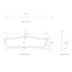 White French Style Bed -Cheap Bed Store white french style bed p71799 108810 zoom