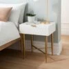 White & Gold 1 Drawer Bedside Table -Cheap Bed Store white gold 1 drawer bedside table p75871 119655 zoom
