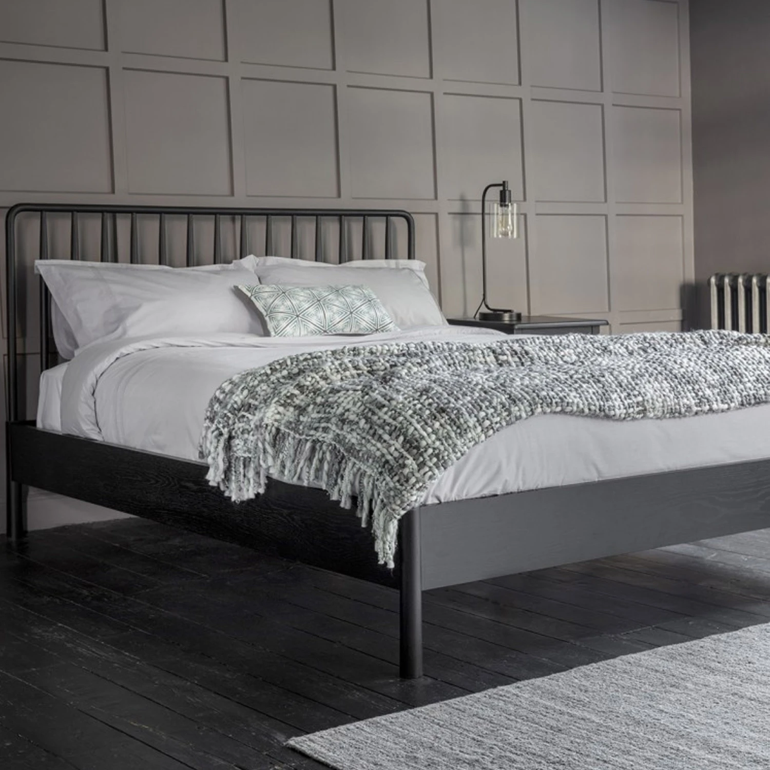 Wycombe Black Wooden Spindle Bed 2 Wycombe Black Wooden Spindle Bed