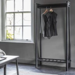 Wycombe Open Wardrobe Black